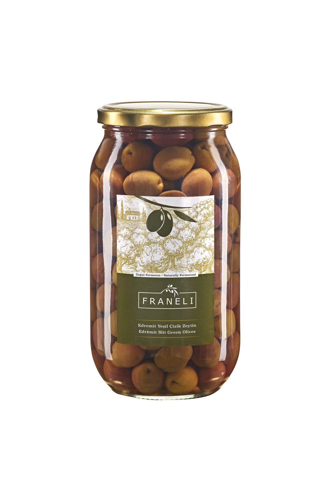 Edremit Yeşil Çizik Zeytin (1 Kg)